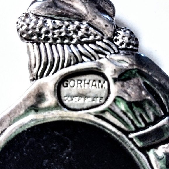 GORHAM Silverplate Santa Claus & Toy Bag ~ Picture Frame Ornament ~ Vintage GVC! - Picture 4 of 6